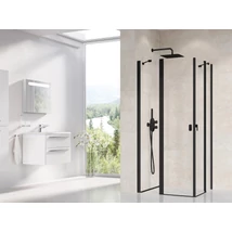 Chrome CRV2-120 zuhanyajtó fekete+transparent (1 oldal) Chrome CRV2-120 zuhanyajtó fekete+transparent (1 oldal)