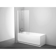 PVS1-80 kádparaván fehér+transparent PVS1-80 kádparaván fehér+transparent