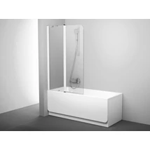 CVS2-100 bal kádparaván fehér+transparent CVS2-100 bal kádparaván fehér+transparent