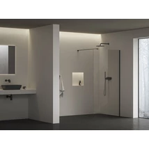 Walk-In Air Wall 90 zuhanykabin fekete+transparent