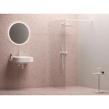 Walk-In Wall Set 90, zuhanykabin matt fehér+transparent