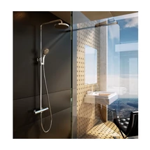 Zuhanyoszlop termosztátos csapteleppel, állítható fej- és kézizuhannyal TE 091.00CR, króm Zuhanyoszlop termosztátos csapteleppel, állítható fej- és kézizuhannyal TE 091.00CR, króm