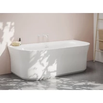 Ypsilon Wall 178x86 akrilkád, fehér, szabadonálló, fehér/fekete/króm lefolyó Ypsilon Wall 178x86 akrilkád, fehér, szabadonálló, fehér/fekete/króm lefolyó