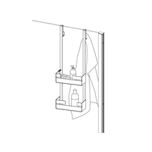 Mokko polc zuhanykabinhoz, fekete Mokko polc zuhanykabinhoz, fekete