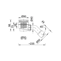 ST 50 zuhanytálca szifon