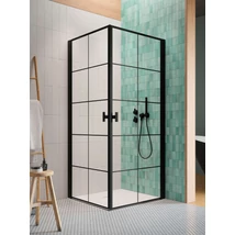 Nes Black KDD I Factory szögletes fekete zuhanykabin 100x100 átlátszó Nes Black KDD I Factory szögletes fekete zuhanykabin 100x100 átlátszó