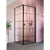 Nes Black KDJ I Factory szögletes fekete zuhanykabin 80x80 átlátszó jobbos Nes Black KDJ I Factory szögletes fekete zuhanykabin 80x80 átlátszó jobbos