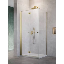 Nes Brushed Gold KDJ-B szögletes szálcsiszolt arany zuhanykabin 90x80 átlátszó balos Nes Brushed Gold KDJ-B szögletes szálcsiszolt arany zuhanykabin 90x80 átlátszó balos