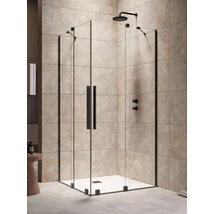 Furo Black KDD szögletes fekete zuhanykabin 120x80 átlátszó Furo Black KDD szögletes fekete zuhanykabin 120x80 átlátszó
