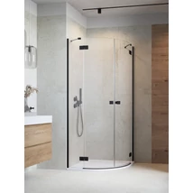 Essenza Black PDD íves fekete zuhanykabin 90x90 átlátszó Essenza Black PDD íves fekete zuhanykabin 90x90 átlátszó
