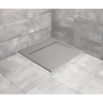 Teos C szögletes lapos cemento zuhanytálca 90x90 cemento, ajándék szifonnal