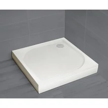 Paros C szögletes zuhanytálca előlappal 90x90 fehér, ajándék szifonnal