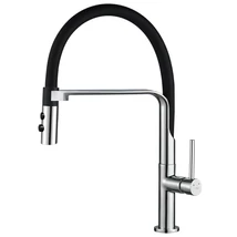 LAVEO SILUETTO rugalmas tömlős zuhanyváltós króm / matt fekete csaptelep LAVEO SILUETTO rugalmas tömlős zuhanyváltós króm / matt fekete csaptelep