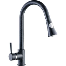 Laveo DARU Kihúzható zuhanyváltós csaptelep, szemcsés fekete Laveo DARU Kihúzható zuhanyváltós csaptelep, szemcsés fekete