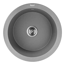 Laveo DAFNE egykör szürke mosogató helytakarékos szifonnal Laveo DAFNE egykör szürke mosogató helytakarékos szifonnal