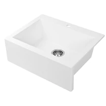 Laveo KOMODO fehér mosogató helytakarékos szifonnal