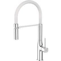 Laveo POLA álló csaptelep rugalmas kiömlővel, króm/fehér Laveo POLA álló csaptelep rugalmas kiömlővel, króm/fehér