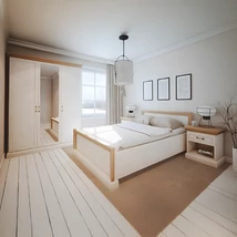 hálószoba garnitúra, északi sosna/vadtölgy, ROYAL