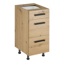 Alsó szekrény, artisan tölgy, fogantyúkkal, LANGEN D40S3 U