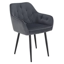 Design fotel, szürke Velvet szövet, VERIO