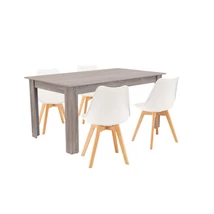 Lola 4+1 étkező garnitúra fehér-yorki tölgy Lola 4+1 étkező garnitúra fehér-yorki tölgy