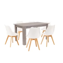 Zara 6+1 étkező garnitúra fehér-yorki tölgy Zara 6+1 étkező garnitúra fehér-yorki tölgy