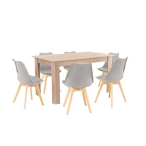 Zara 6+1 étkező garnitúra szürke-sonoma tölgy Zara 6+1 étkező garnitúra szürke-sonoma tölgy