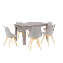 Zara 6+1 étkező garnitúra szürke-yorki tölgy Zara 6+1 étkező garnitúra szürke-yorki tölgy