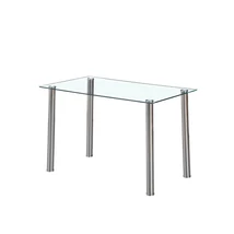 Berna 120 cm szögletes üveg étkezőasztal