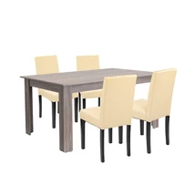 Leon 4+1 étkező garnitúra yorki tölgy-bézs Leon 4+1 étkező garnitúra yorki tölgy-bézs