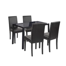 Karen 4+1 étkező garnitúra fekete-fekete