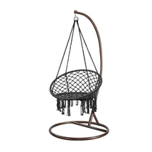 Cardenas függőfotel állvánnyal fekete-barna