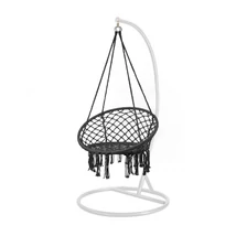 Cardenas függőfotel állvánnyal fekete-fehér