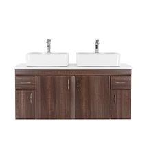 Bianco 130 alsó szekrény mosdó nélkül aida dió fehér munkalappal