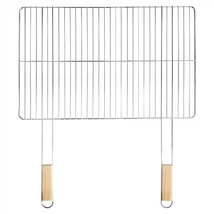 Szögletes grillrács fa fogantyúval 69x60 cm