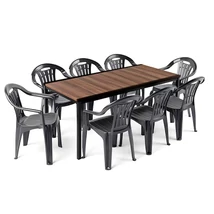Rowen Large 8+1 kerti bútor garnitúra szett dió-grafit