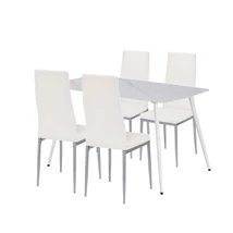 Renton 4+1 étkező garnitúra fehér-szürke Renton 4+1 étkező garnitúra fehér-szürke