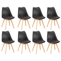 Silla étkezőszék 8 db fekete színben