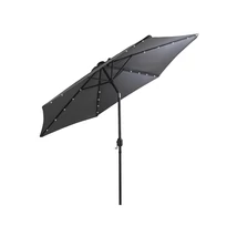 Solari kerti napernyő led lámpával szürke 300 cm