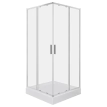 Solid SQ 100 króm szögletes zuhanykabin zuhanytálcával