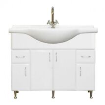 Bianca Plus 105 alsó szekrény mosdóval, magasfényű fehér színben