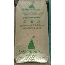 Kvarchomok, 0,4-0,8 mm homokszűrős vízforgatóhoz 25 kg Kvarchomok, 0,4-0,8 mm homokszűrős vízforgatóhoz 25 kg