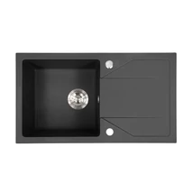 Gori szögletes egy medence + csepegtető gránit mosogató szifonnal fekete Gori szögletes egy medence + csepegtető gránit mosogató szifonnal fekete