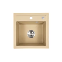 Nia szögletes egy medencés gránit mosogató szifonnal bézs Nia szögletes egy medencés gránit mosogató szifonnal bézs