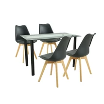 Merlo 4+1 étkező garnitúra fekete Merlo 4+1 étkező garnitúra fekete