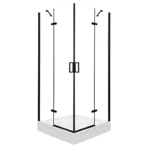 Flow Black szögletes nyílóajtós zuhanykabin zuhanytálca nélkül Flow Black szögletes nyílóajtós zuhanykabin zuhanytálca nélkül