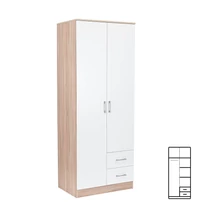 Miami gardróbszekrény 80x205 cm fehér-sonoma tölgy Miami gardróbszekrény 80x205 cm fehér-sonoma tölgy