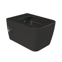 CeraStyle HERA fali WC - MATT FEKETE - BEÉPÍTETT bidé funkcióval - perem nélküli - mély öblítés
