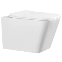 Eros ES QUADRO fali wc - ülőkével komplett - perem nélküli öblítés - 49,5 cm Eros ES QUADRO fali wc - ülőkével komplett - perem nélküli öblítés - 49,5 cm