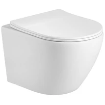 Eros ES BELLA SLIM - fali WC - WC ülőkével - TORNADO öblítés - perem nélküli - 49 cm Eros ES BELLA SLIM - fali WC - WC ülőkével - TORNADO öblítés - perem nélküli - 49 cm